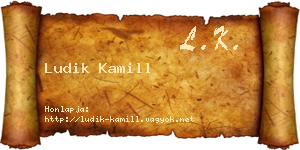 Ludik Kamill névjegykártya